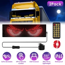 2Pcs Car Signs Light Matrix Lights LED Car Signs & APP Remote Light Market Lamp