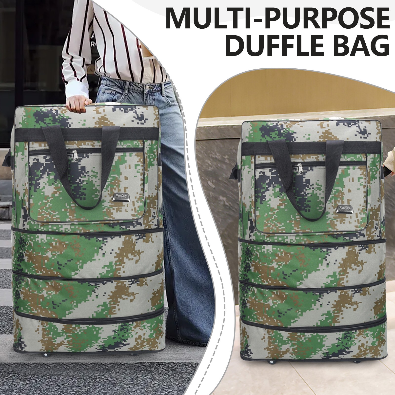 Bag Expandable Men Travel Bag With 4 Rolling Wheels