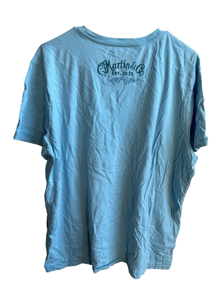 Camiseta deportiva clásica Martin & Co Guitars para hombre, azul - 2XL Foto 3 de 4