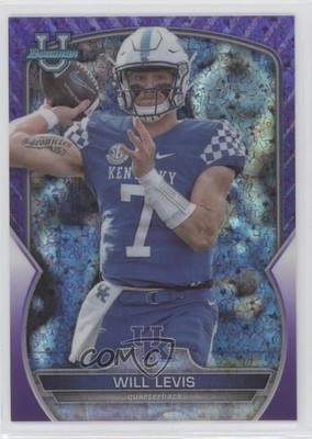 2022 Bowman U Chrome Purple Mini-Diamond Refractor 350/399 Will Levis #5 0s55