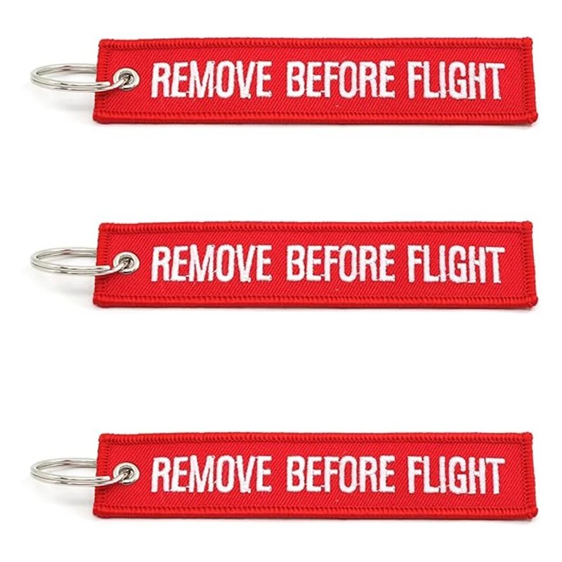 5pcs Remove Before Flight Keychain Embroidered Jet Tag | eBay