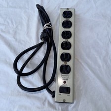vntg Metal Power Strip Heavy Duty Intermatic Electric guard 6 Outlet 15 amp 125v