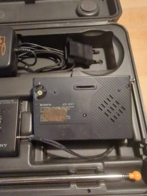Vintage Sony ICF-SW1 Shortwave AM FM Radio with Accessories and