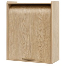 Wall Mounted Storage Cabinet Bathroom Medicine Cabinet w/Roll-Up Door Shelves