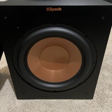 Klipsch 12" 400 Watt Wireless Brushed Black Vinyl Subwoofer R-12SWi