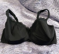 Lane Bryant Cacique Bra 44DD Underwire Padded Lace Black Plus Size Comfortable