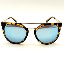 Diane Von Furstenburg Sunglasses Gold  Tortoise Designer Frame  Mirrored Lens