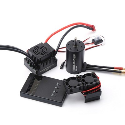 Waterproof 3660 3300KV Brushless Motor 80A Brushless ESC Programming Card With
