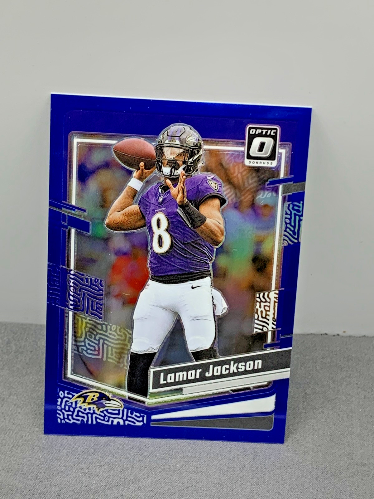 💥2023 Donruss Optic Lamar Jackson Blue Prizm 88/199 #14 BALTIMORE Ravens💥