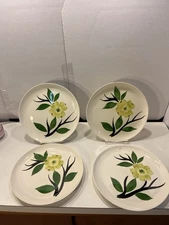 Joni Dixie Dogwood Hand Painted 9 1/2”plates Qty 4