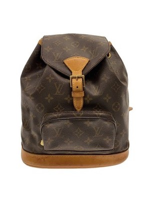 LOUIS VUITTON Backpack 1 Mini Mons Monogram Canvas PVC BRW Used