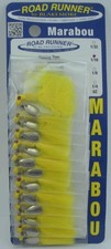 Blakemore 1002-02 Marabou Road Runner 1/16 oz All Yellow Card of 12