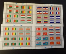 UNITED NATIONS NY SCOTT #325-340 COUNTRY FLAGS 1980 MNH COMPLETE SHEETS OF 16