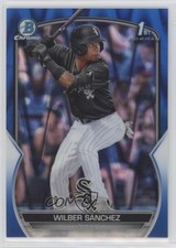 2023 Bowman Chrome Prospects Blue RayWave Refractor /150 Wilber Sanchez 5x8