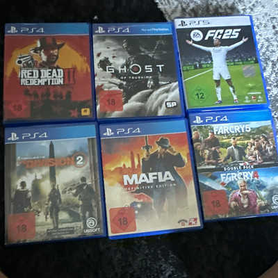 Spielepaket für PS5 & PS4   RDR2, Ghost of Tsushima, FC25, Far Cry 4+5