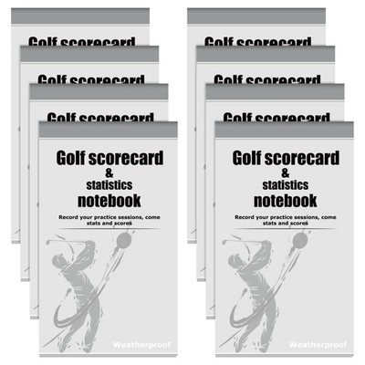 8 Pcs Golf Yardage Book with Golf Scorecard Book Notebook Pocket Size, Journal,