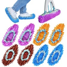 4 Pairs Shoe Cover Duster Mopping Slippers Microfiber Mopping Slippers for Floor