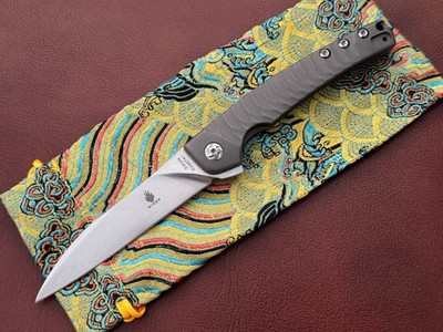 Kizer Splinter Folding Knife S35VN Blade Titanium Handle Tomcat Design