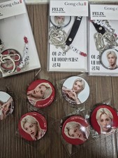 Stray Kids Felix Gongcha Can Badge or Keyring   K-pop Official Limited Merch