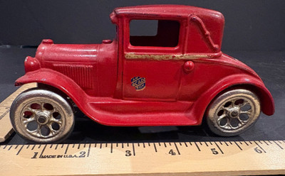 Vintage ORIGINAL ARCADE CAST IRON TOY RUMBLE SEAT FORD COUPE  #106 6
