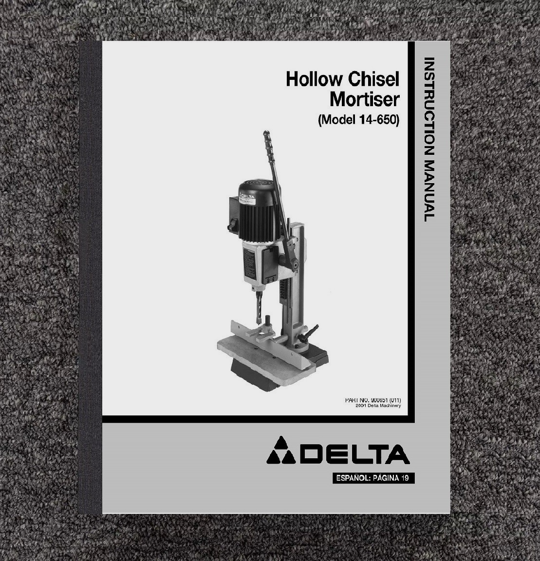 14-650 Hollow Chisel Mortiser Instruction Manual Fits Delta 14-650