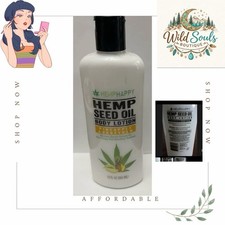 HEMPHAPPY Hemp Seed Oil Body Lotion Pineapple  Honeydew 12 fl oz