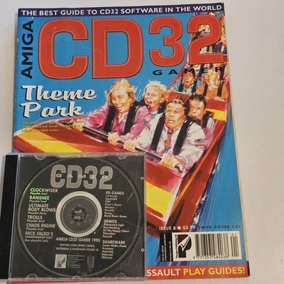 RARE PC Commodore Amiga CD32 Gamer Magazine - ISSUE 8 with Cover Demo Disc 1994 