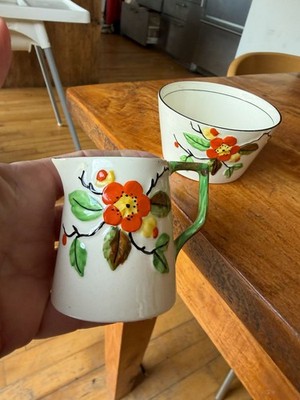 BLÜTE JUGENDSTIL DISPLAY ZUCKERDOSE & MILCHKÄNNCHEN SAHNEKÄNNCHEN TF&S LTD PHOENIX WARE