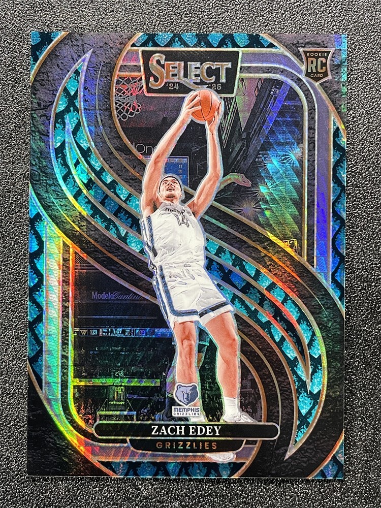 2024-25 Panini Select Zach Edey #192 Premier Level Dragon Scale Rookie RC /8