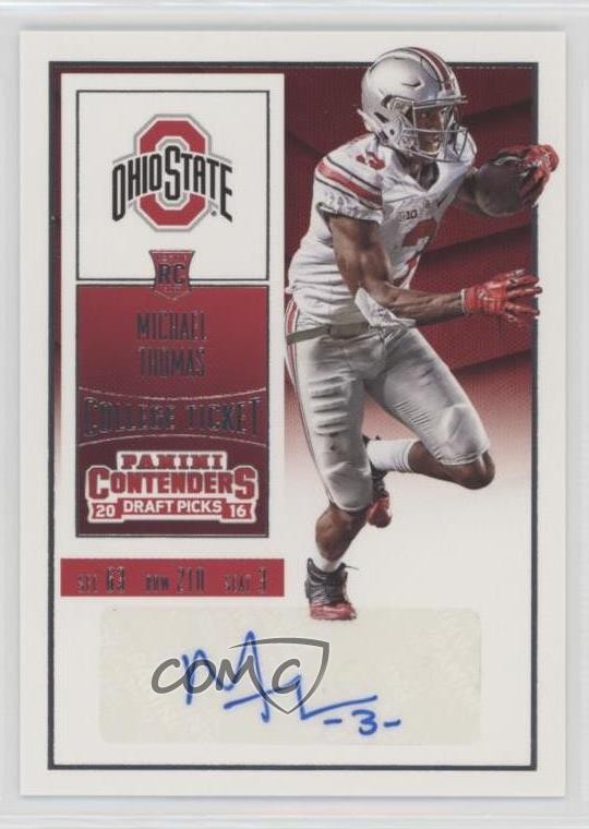 2016 Contenders Draft Picks Michael Thomas (White Jersey) Rookie Auto RC 00jz