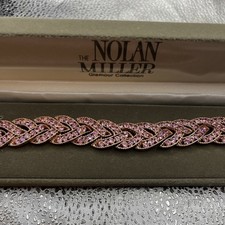 Nolan Miller Pink Pave  Rope  Rhinestone Brac...