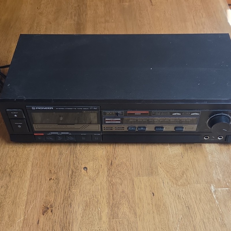 Pioneer CT-760 Stereo Cassette Tape Deck Dolby B-C NR Tape Counter Black