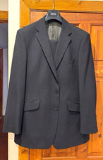 Marks & Spencer Autograph Black Wool 2pc Suit 44" 36W 31L Regular Fit