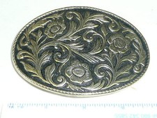 ROSE DESIGN NO NAME VINTAGE BELT BUCKLE 1984