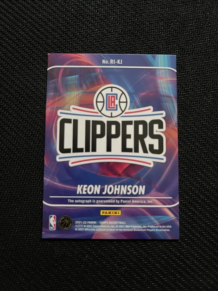 2021-22 NBA Hoops - Keon Johnson Rookie Ink RI-KJ - Los Angeles Clippers - Image 2 of 2