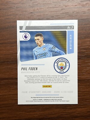 20-21シーズン　フォーデン 2020-21 Chronicles Soccer Phil Foden PURPLE ASTRO #3 SP Panini