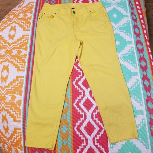 Lane Bryant yellow skinny pants plus size 18