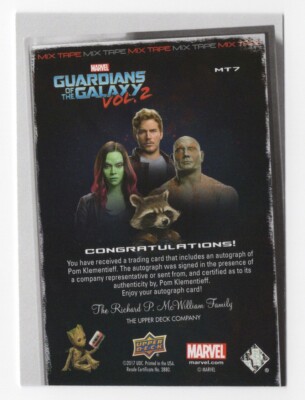 marvel ガーディアン・オブ・ギャラクシー mantis サインカード Pom Klementieff as Mantis Marvel Guardians of the Galaxy