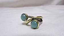 sterling silver / chalcedony / copper hand made artisan ring