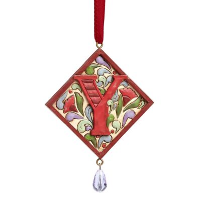 Jim Shore Monogram Y Hanging Plaque 4049423Y