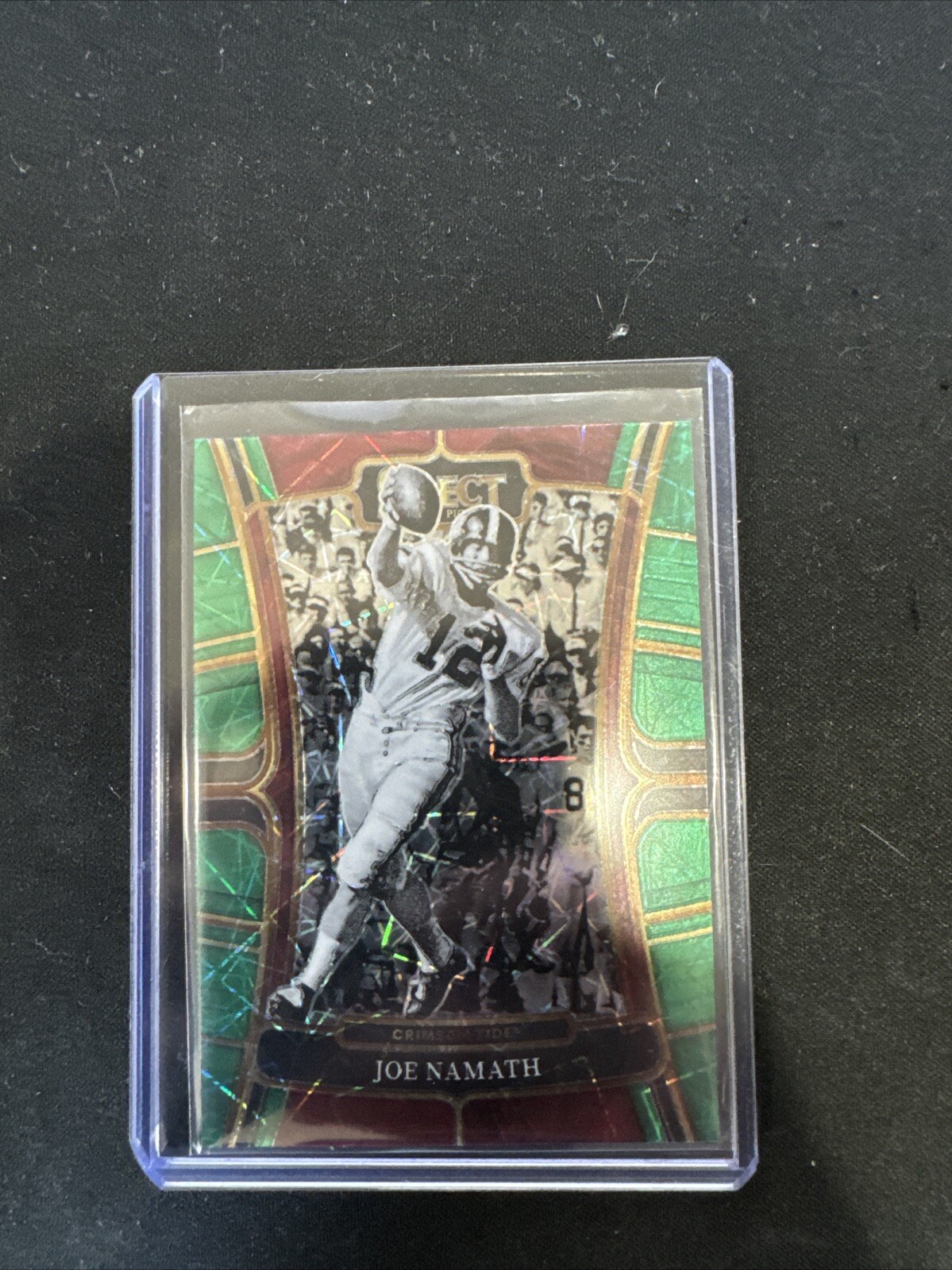 2023 Panini Select Draft Picks Joe Namath Green Laser
