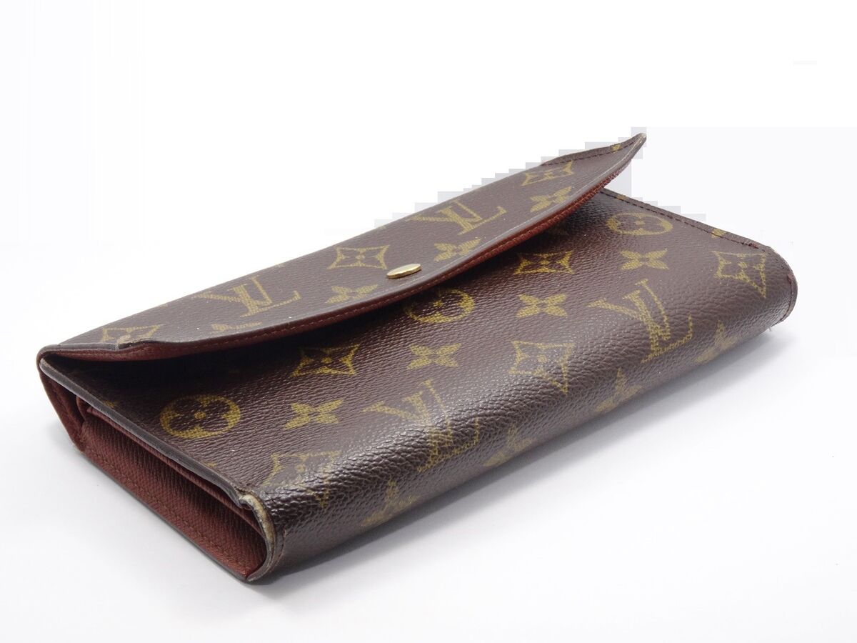 Louis Vuitton Wallet Purse Long Wallet Monogram Brown Woman Authentic Used  Y5914
