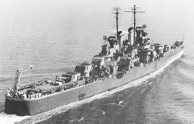 Postcard USS Birmingham CL-62 Light Cruiser