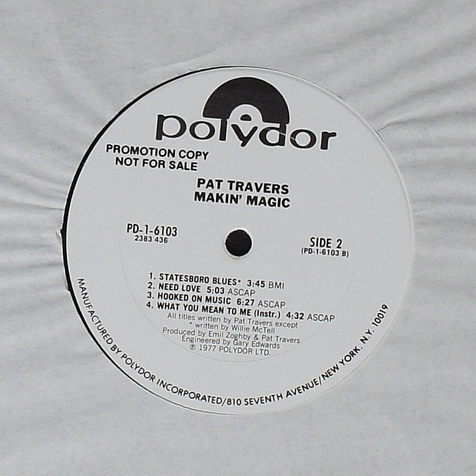Pat Travers - Makin' Magic - original LP record [NHB2-066] USA PROMO - Image 4 of 4
