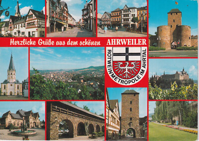 Old postcard - warm greetings from the beautiful Ahrweiler