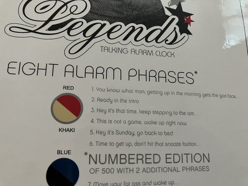MC SERCH - TALKING ALARM CLOCK - ECKO LEGENDS BOXED - RED VERSION RARE! 3RD BASS - Picture 6 of 11