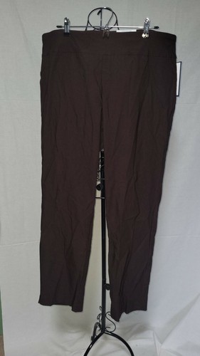 Charter Club Womens Dark Brown Slim Leg 