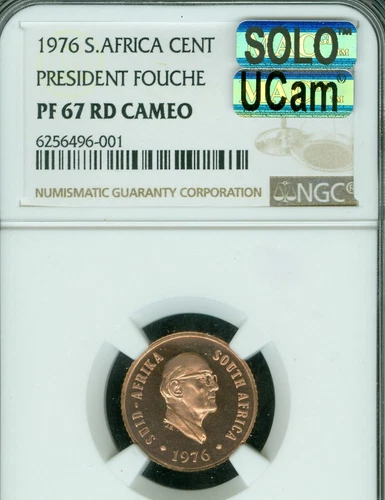 1976 SOUTH AFRICA FOUCHE CENT NGC PR67 MAC UCAM & FINEST GRADE MAC SPOTLESS *