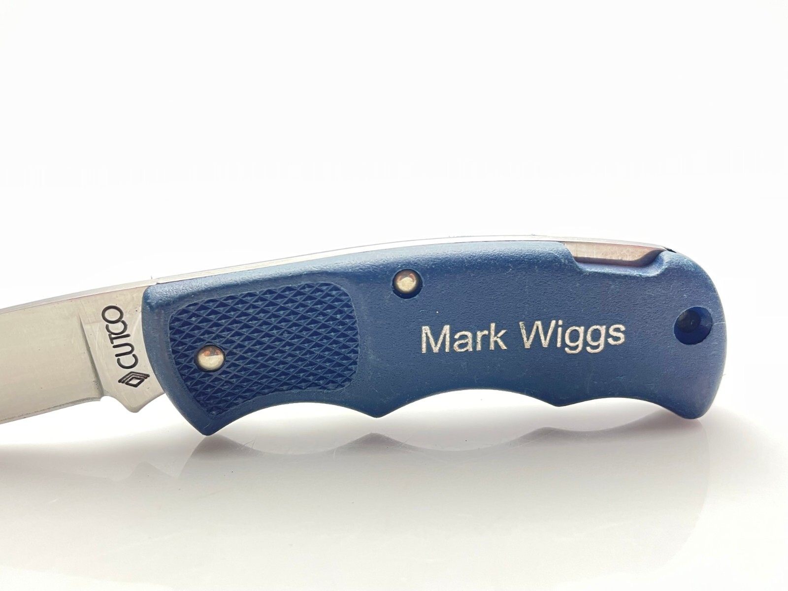 CUTCO pocket Knife USA 1886 Lockback Finger Grooves Blue MARK WIGGS eBay