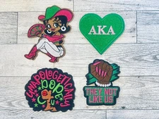 AKA Alpha Kappa Alpha Sorority Iron-On / Sew On Embroidered Patches D9Greek